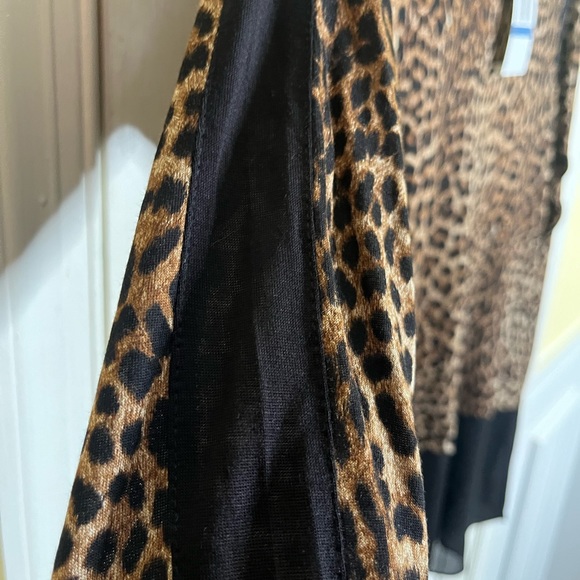 NBW - New Michael Kors Long Sleeve Leopard 🐆 Print Top Sz XL - Picture 6 of 6